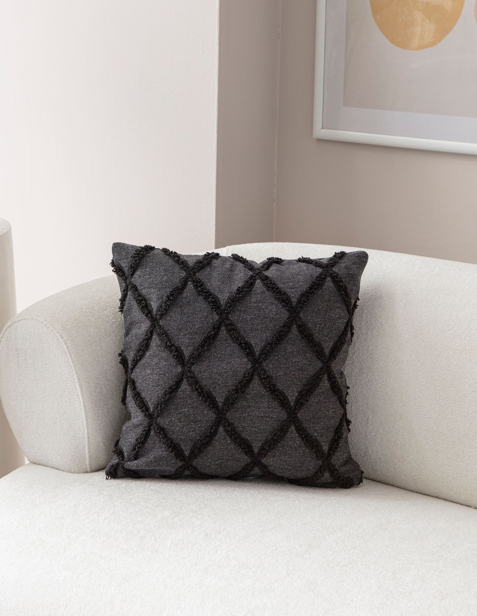 Capa de Almofada – 43 x 43 cm – Preto – Poliéster