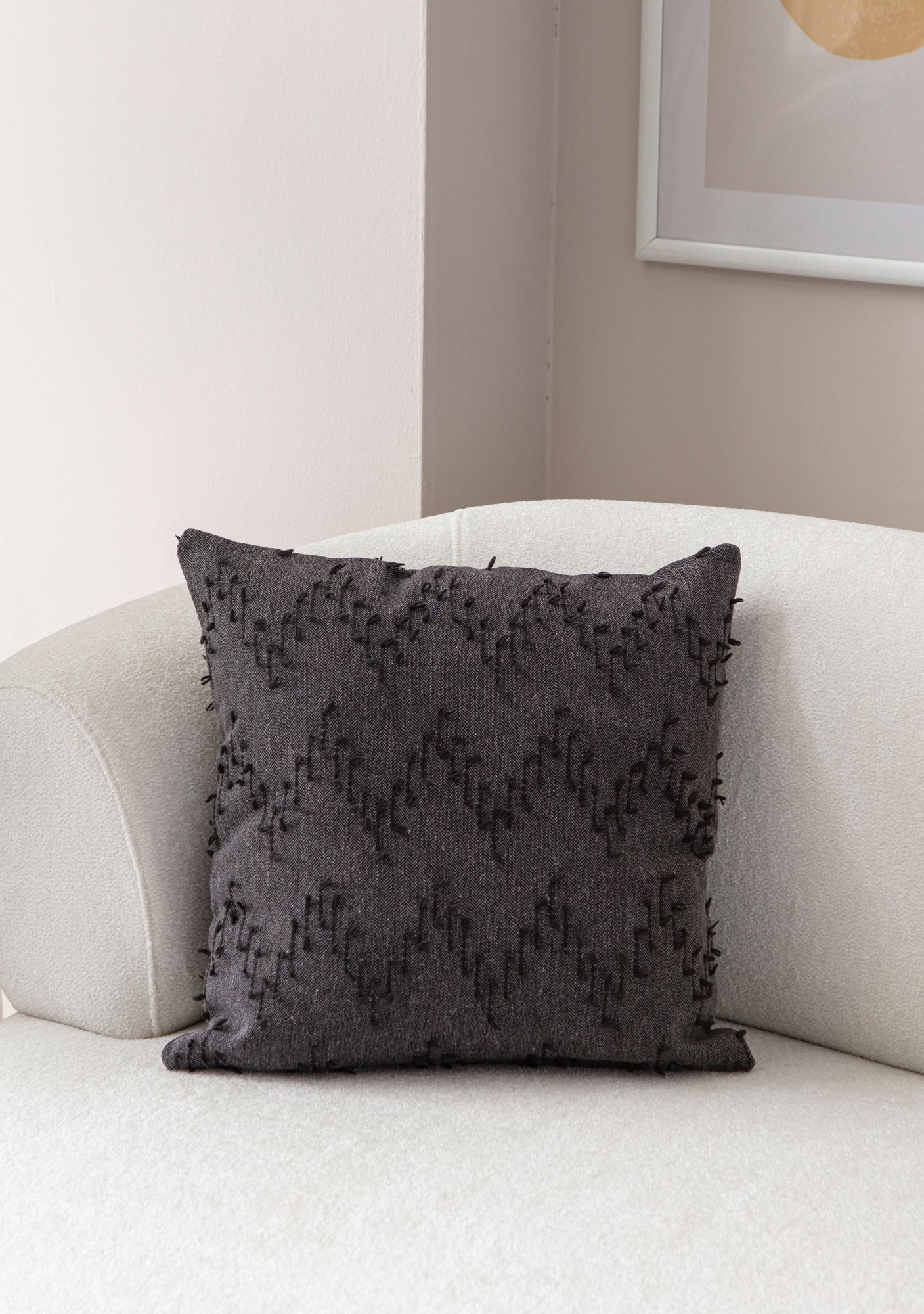 Capa de almofada – 43 x 43 cm – Preto – poliéster