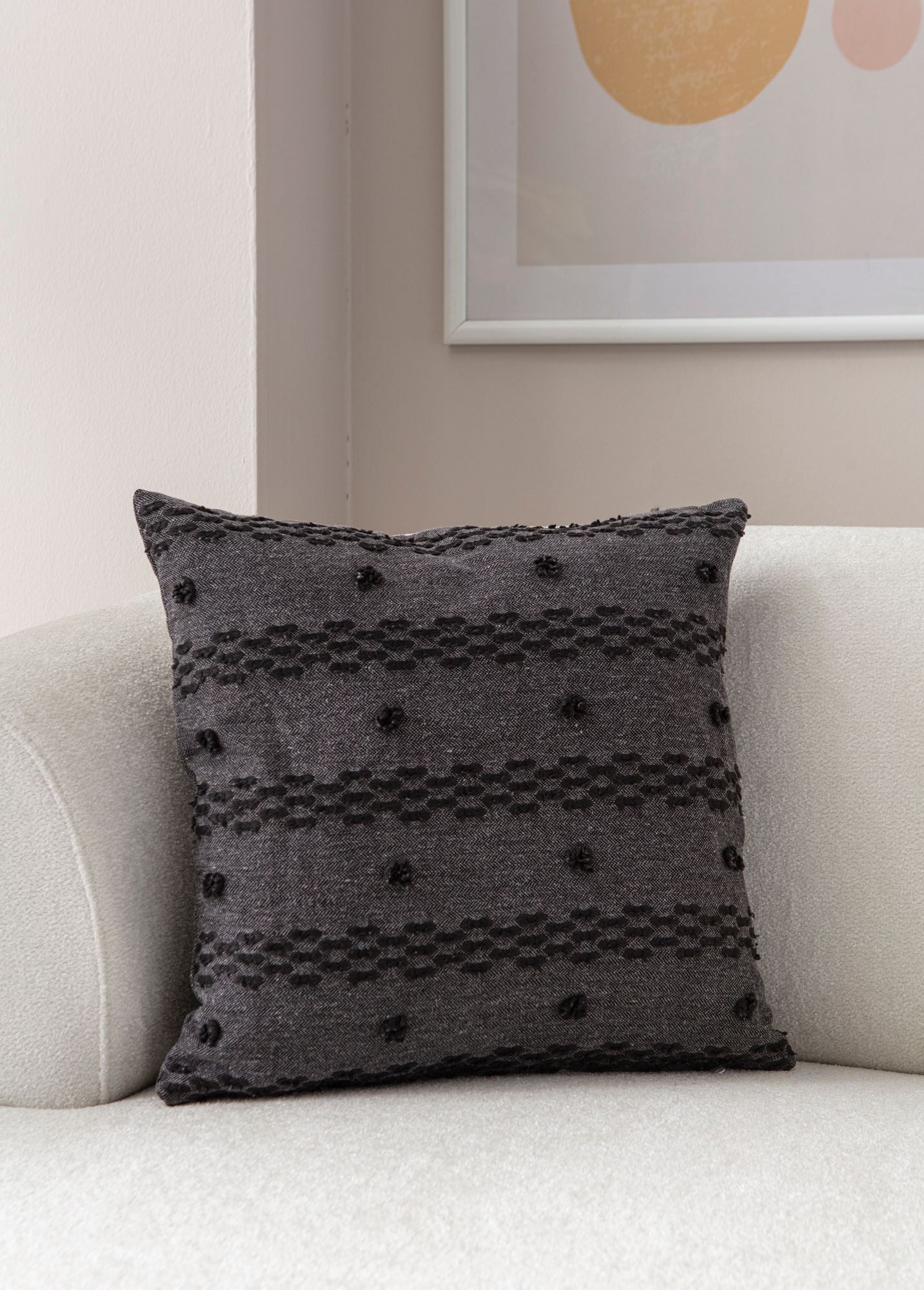Capa de Almofada – 43 x 43 cm – Preto – Poliester