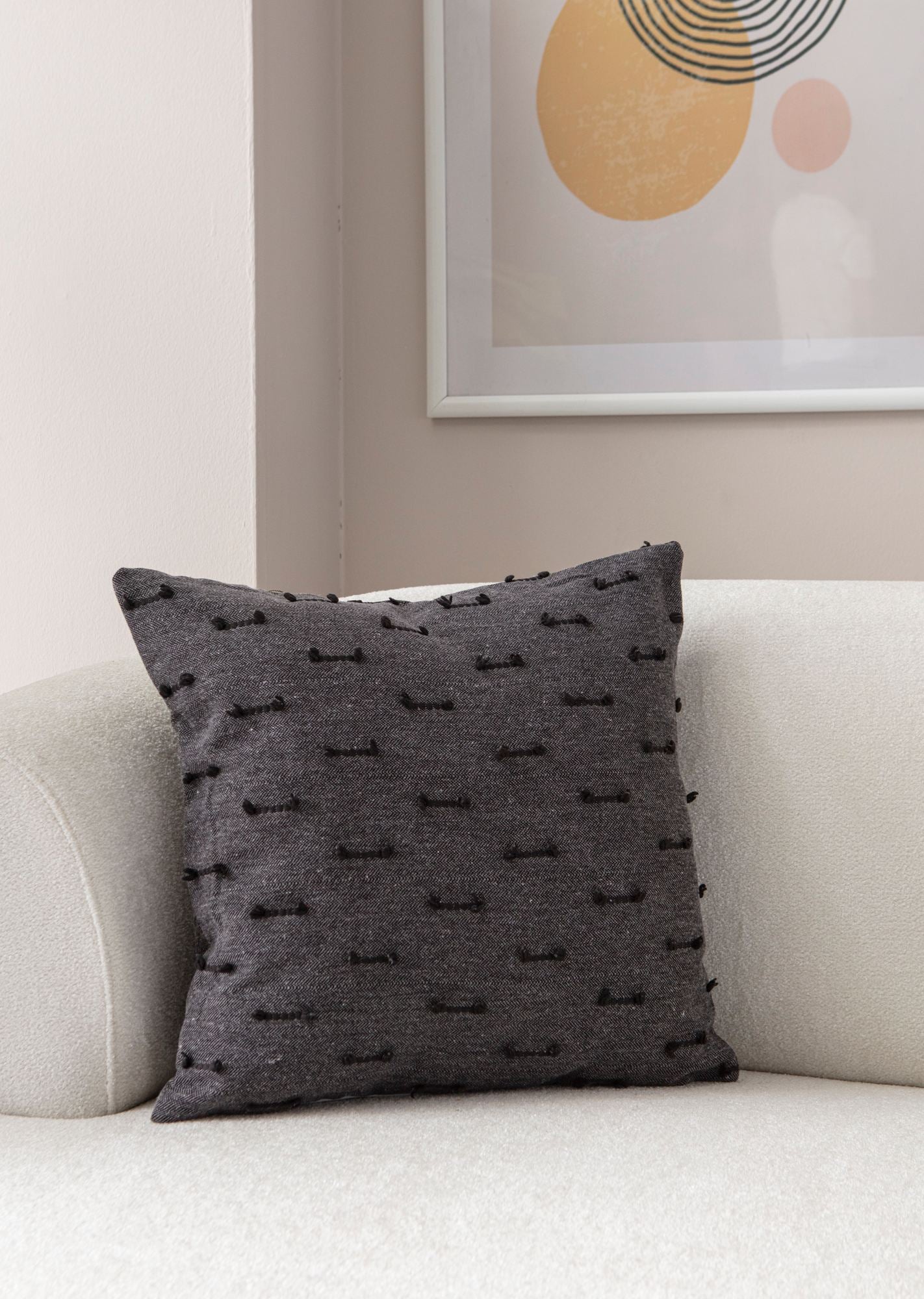 Capa de Almofada – 43 x 43 cm – Preto – Poliéster