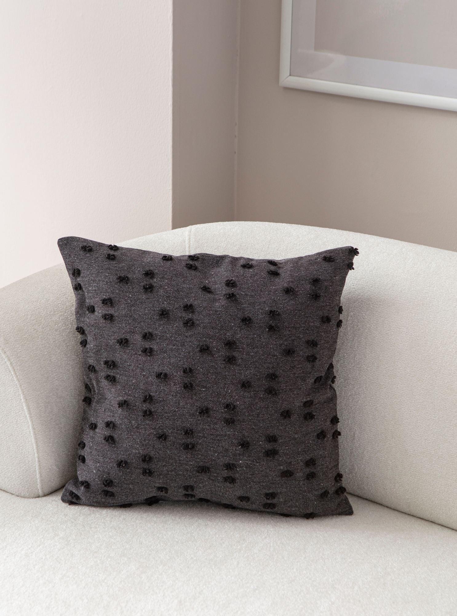 Capa de Almofada – 43 x 43 cm – Preto – Poliéster