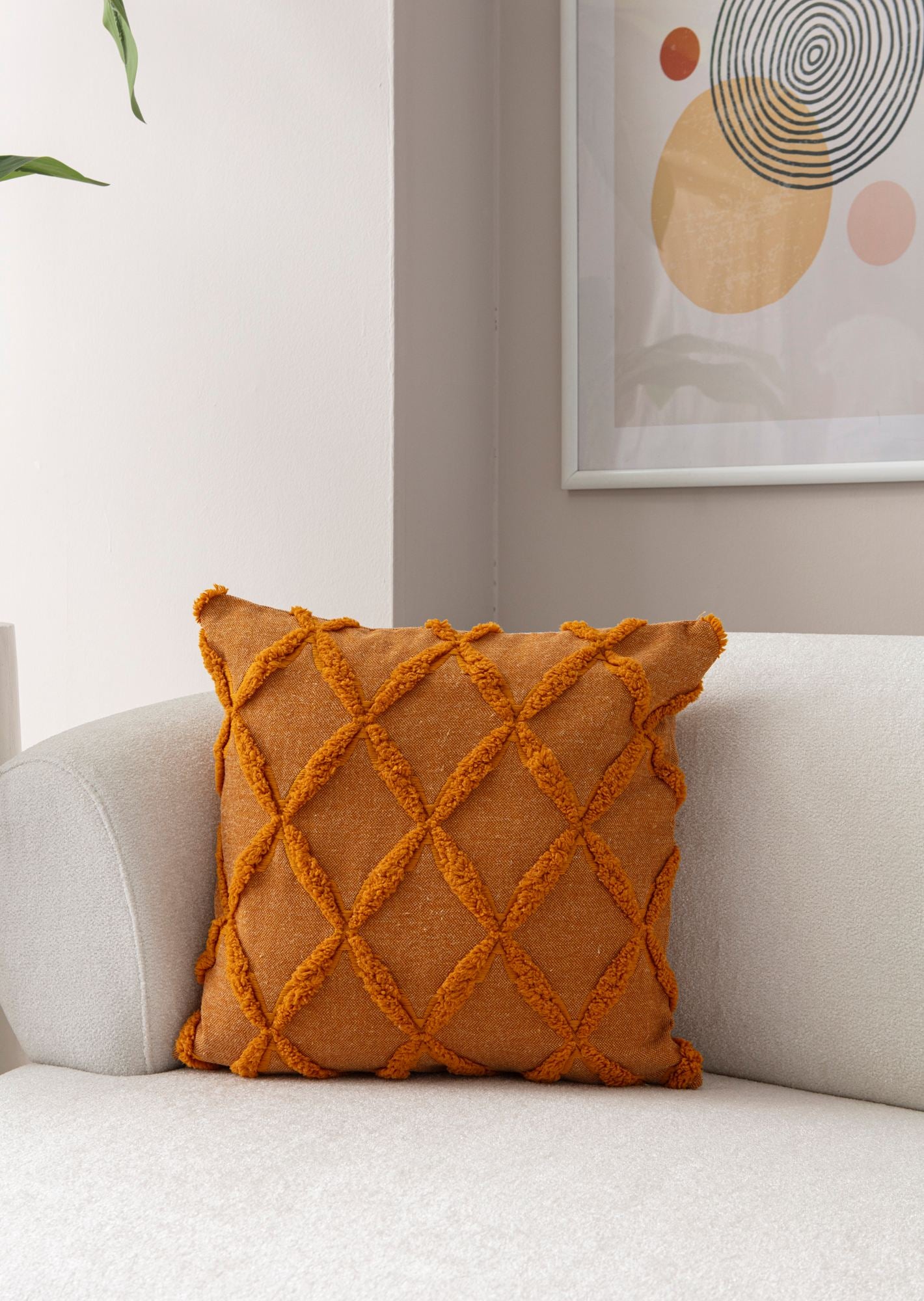 Capa de Almofada – 43 x 43 cm – Laranja – 100% Poliéster