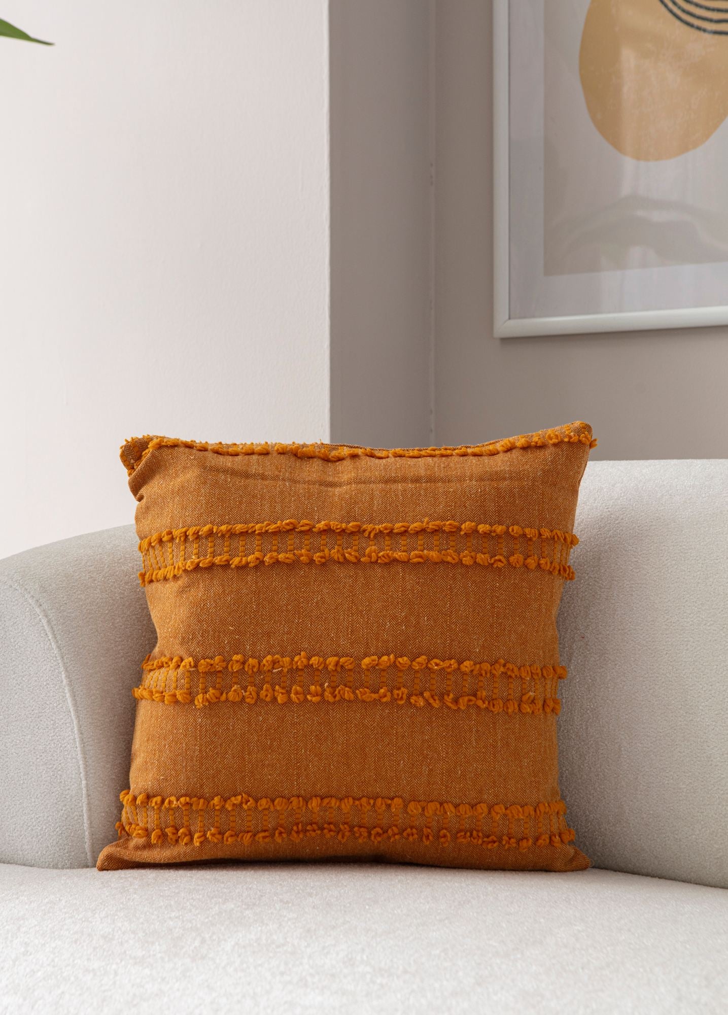 Capa de almofada – 43 x 43 cm – Laranja – 100% Poliéster