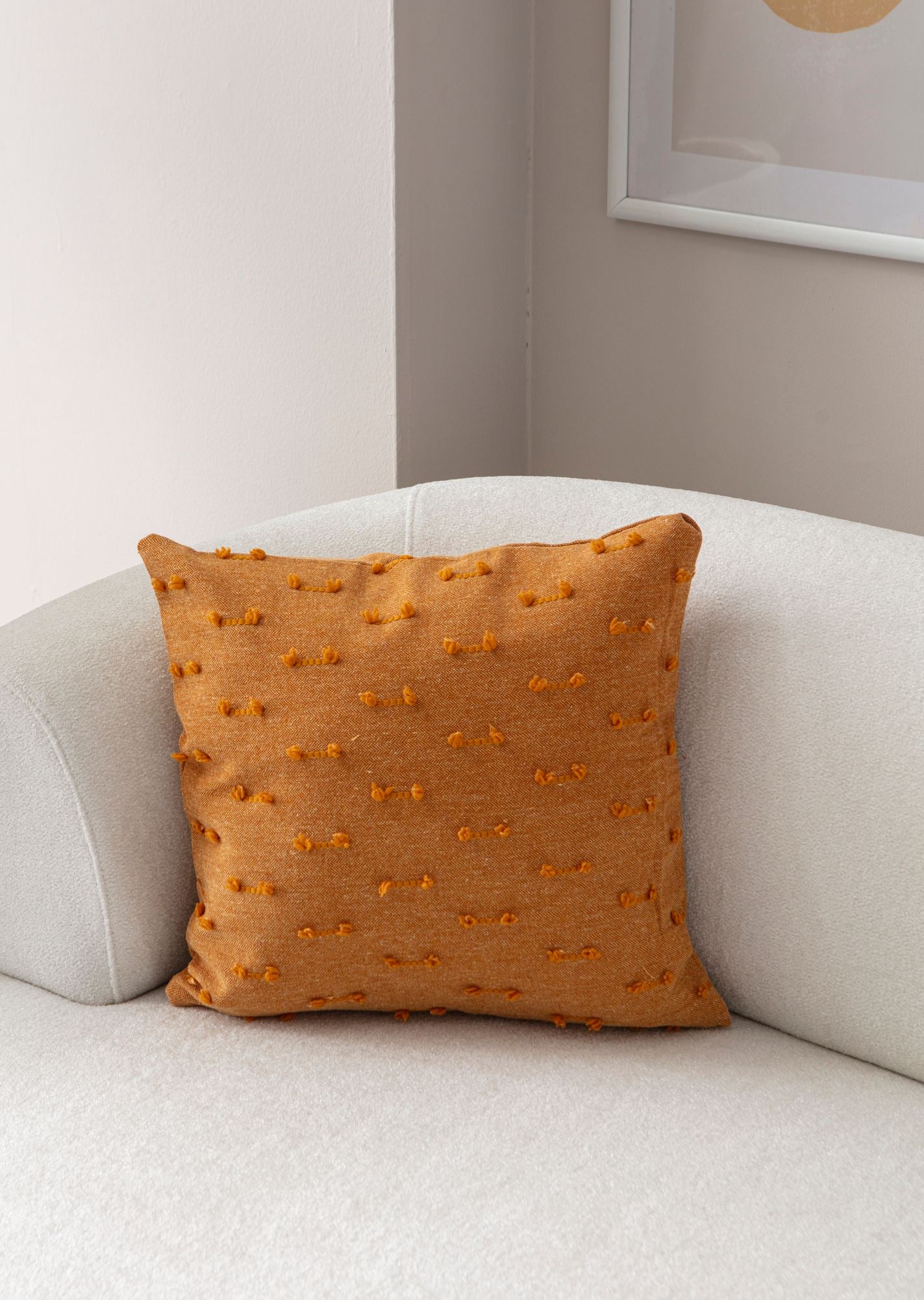 Capa de almofada – 43 x 43 cm – Laranja – poliéster
