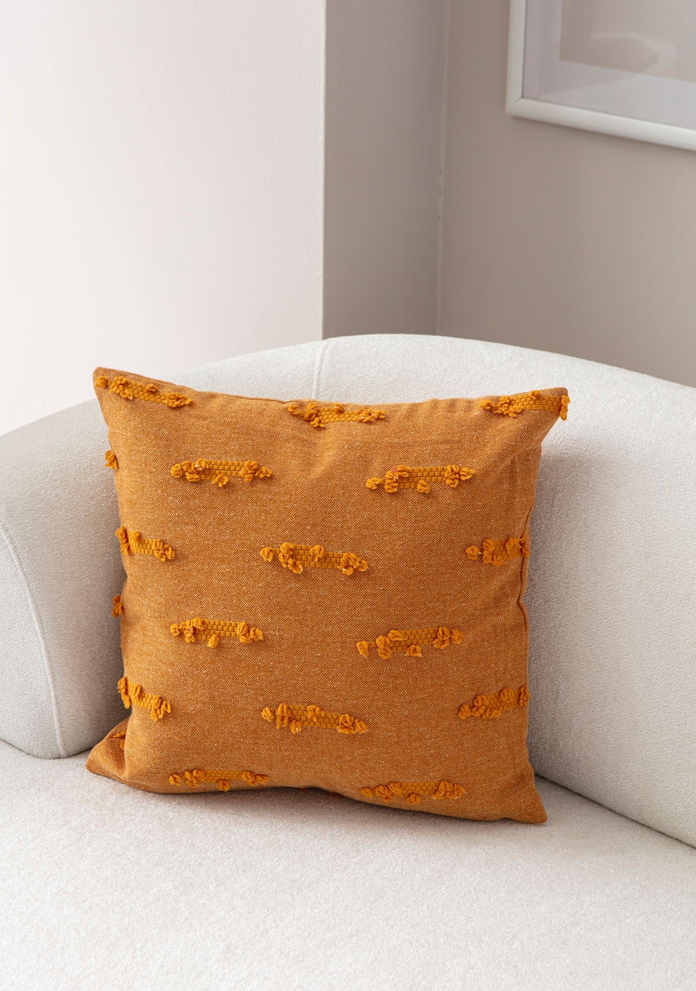 Capa de Almofada – 43 x 43 cm – Laranja – poliéster