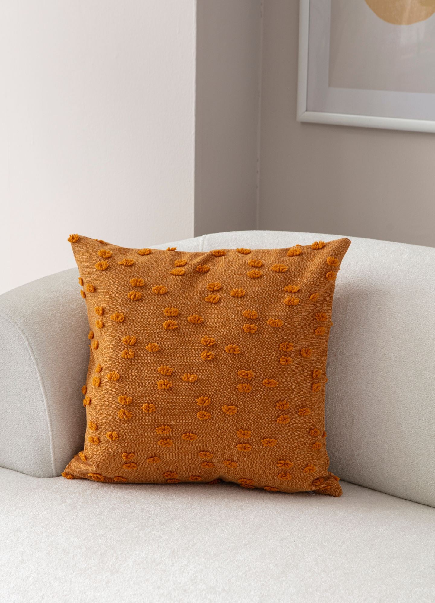 Capa de almofada – 43 x 43 cm – Laranja – Poliéster
