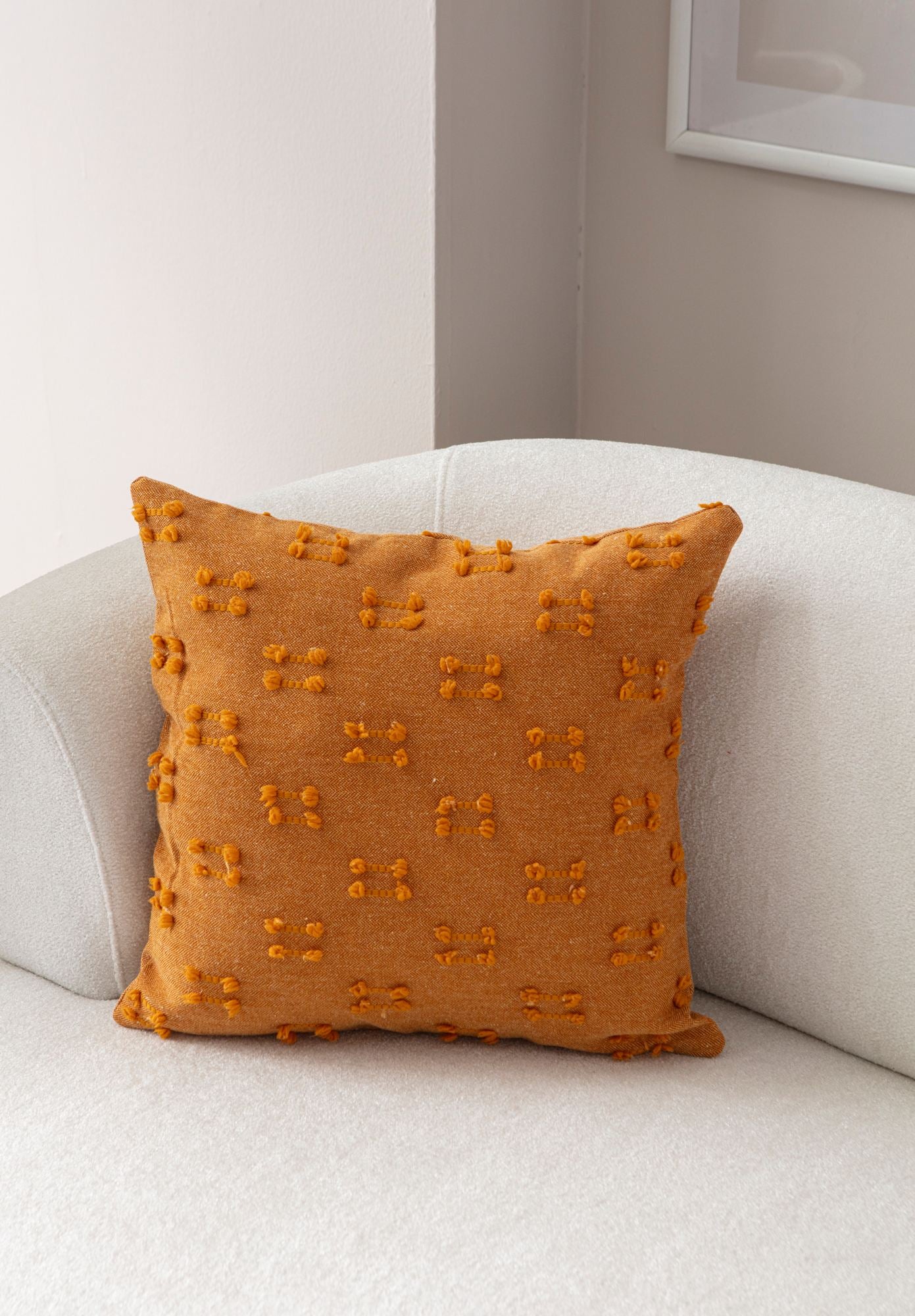 Capa de almofada – 43 x 43 cm – Laranja – poliéster