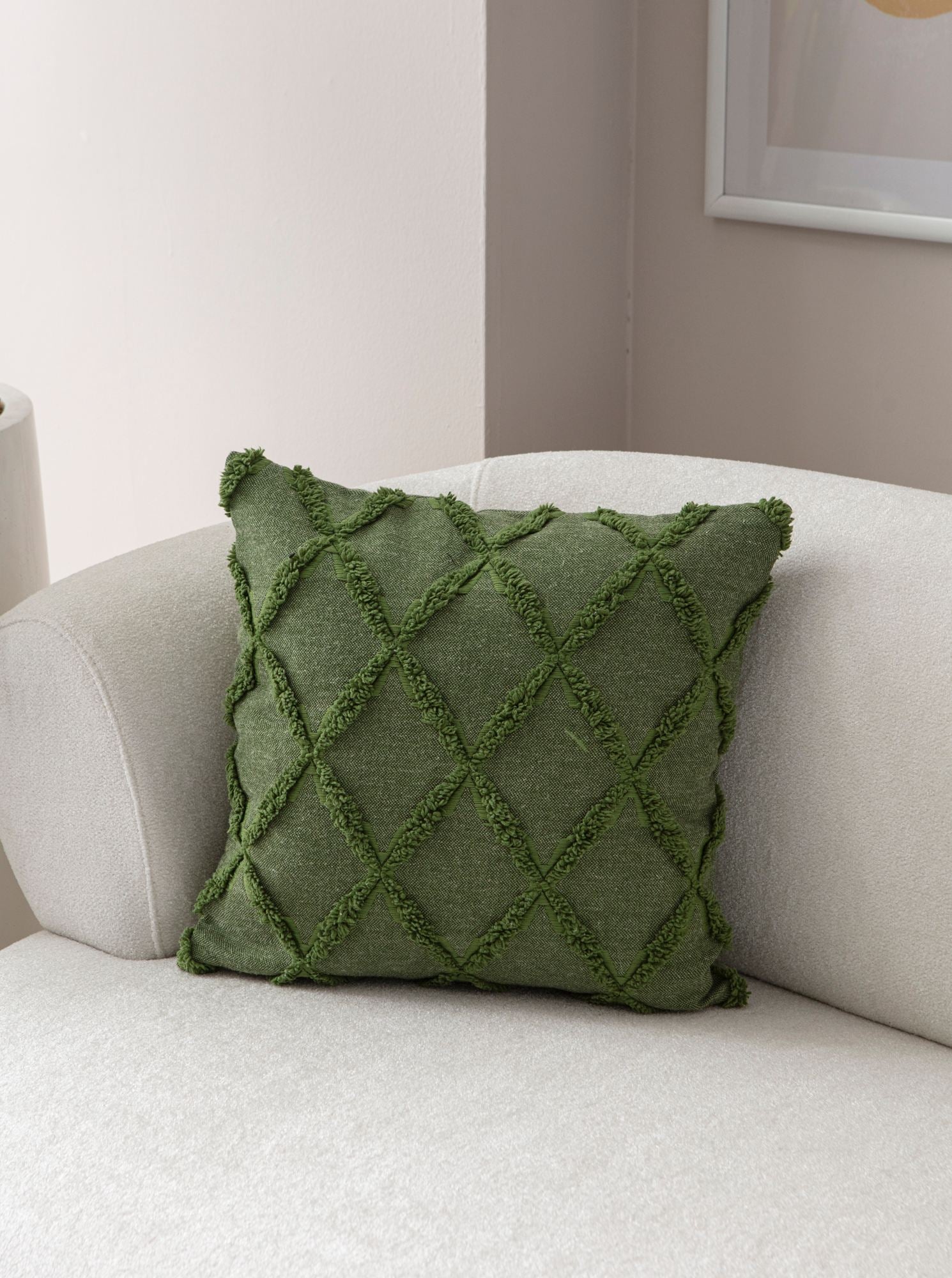 Capa de almofada – 43 x 43 cm – Verde – Poliéster