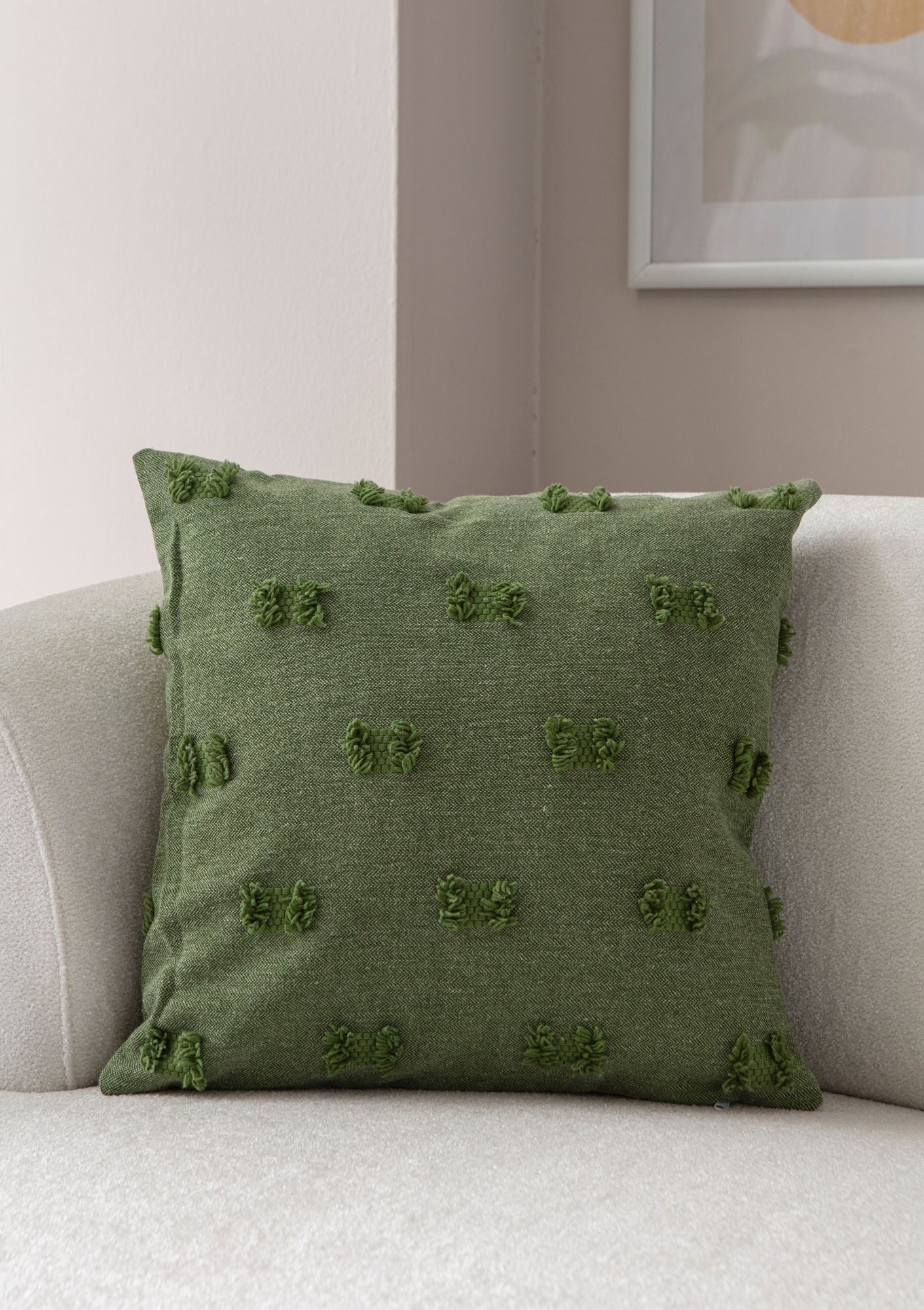 Capa de almofada – 43 x 43 cm – Verde – Poliéster