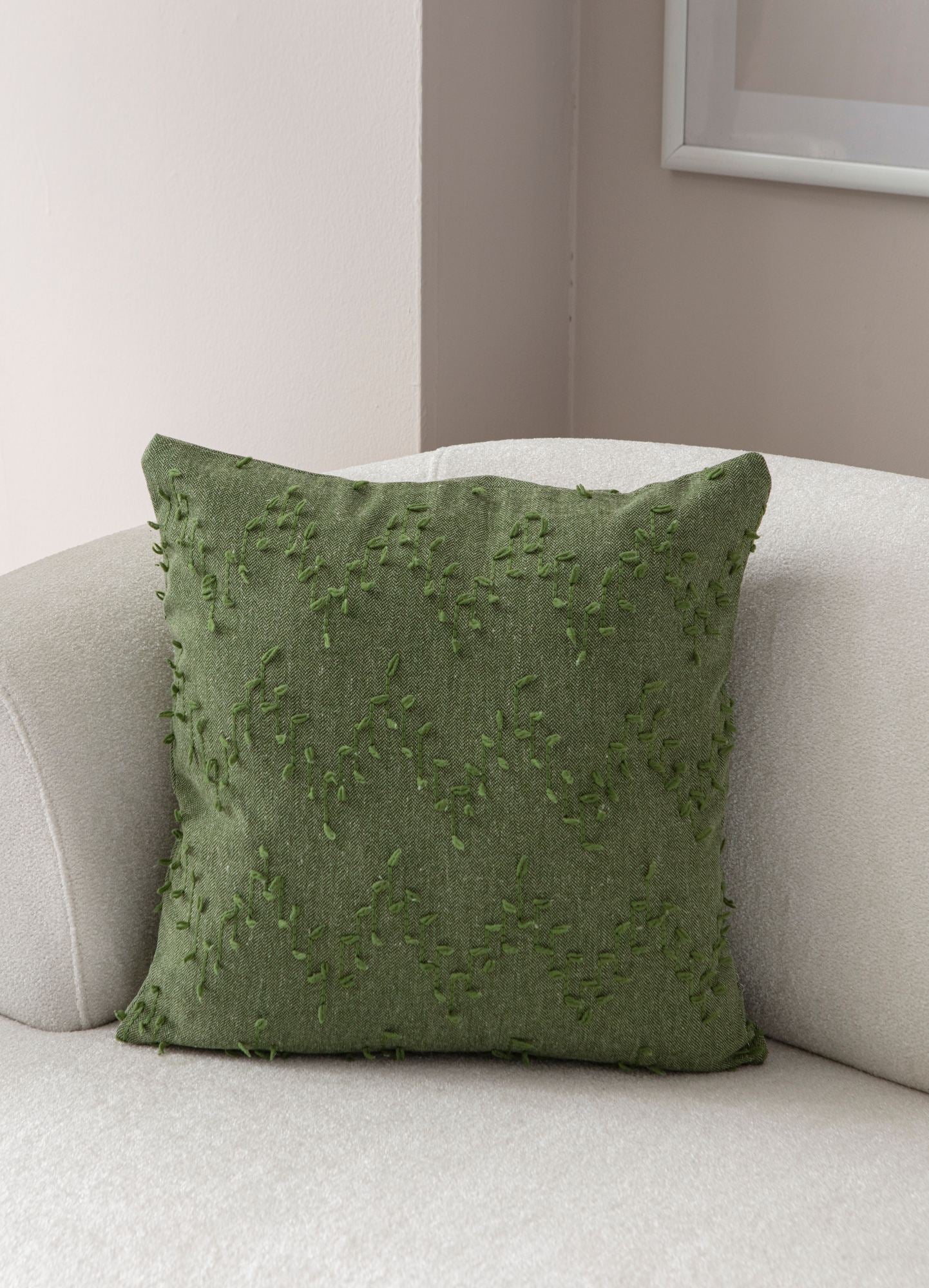 Capa de almofada – 43 x 43 cm – Verde – Poliéster