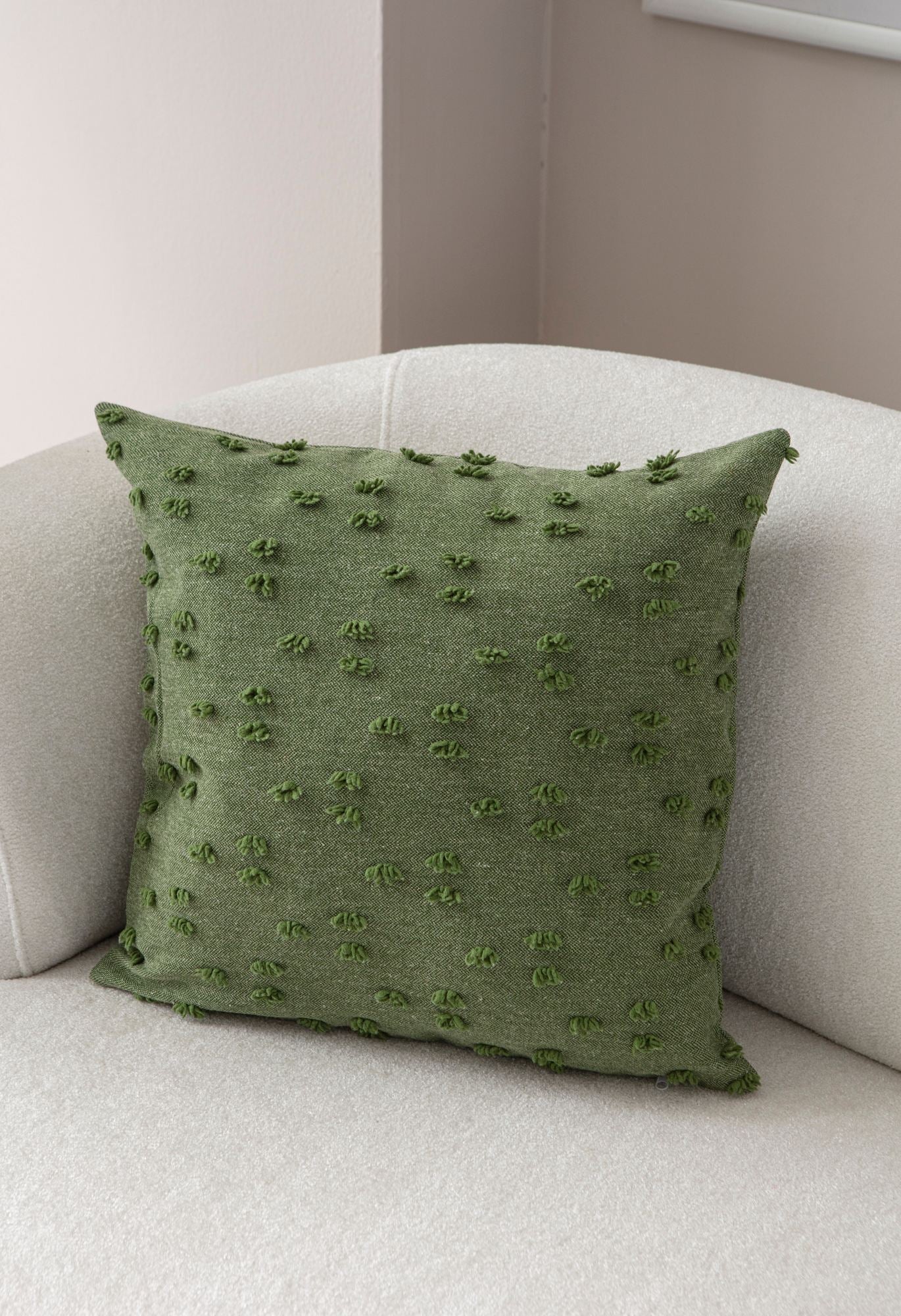 Capa de almofada – 43 x 43 cm – Verde – Poliéster