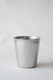 Caneca de metal – 7,5 x 7,5 x 8,5 cm – Prata – Aço inoxidável