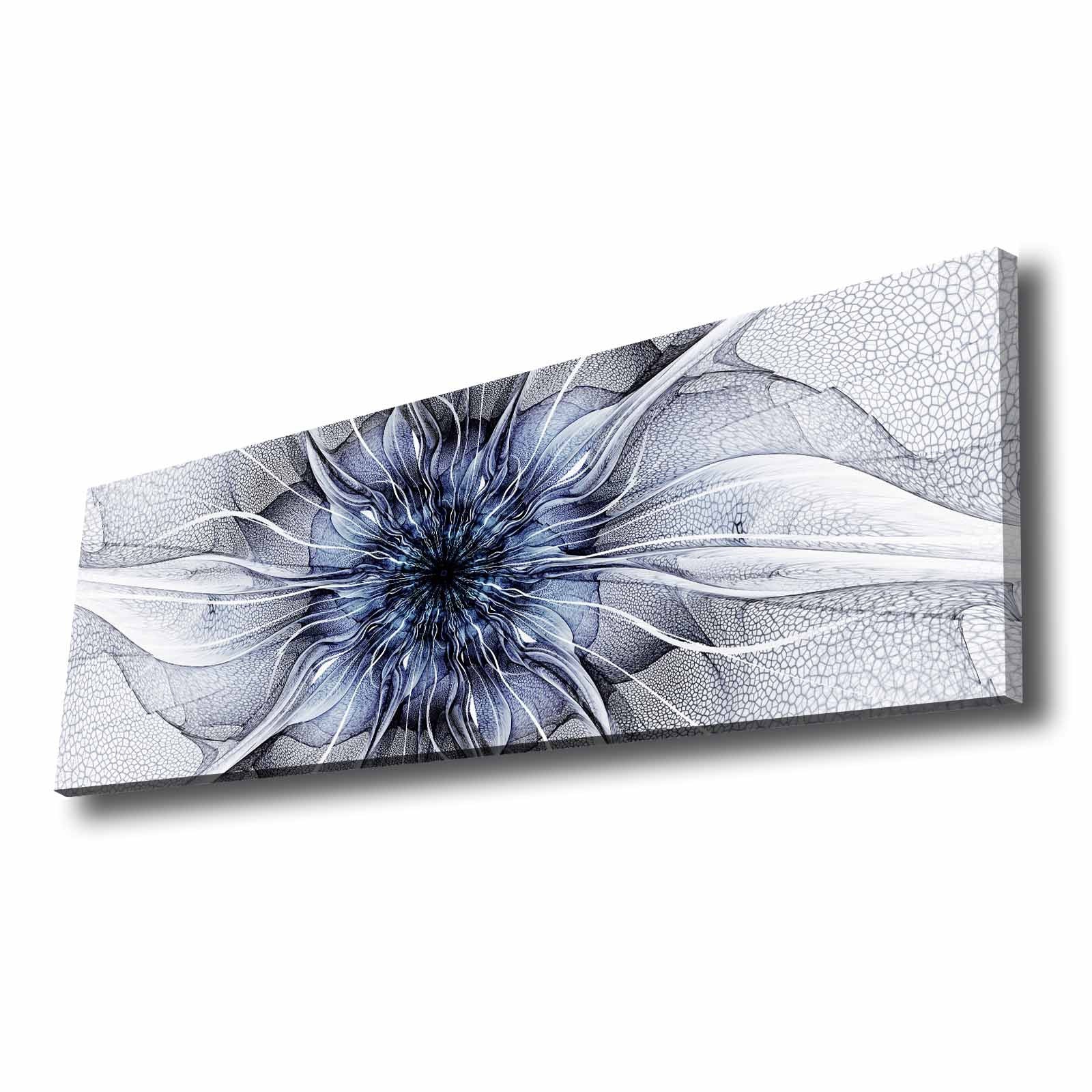 Quadro Decorativo em Tela Multicolor 30x90cm com Moldura de Pinho - Arte Moderna para Decoração de Interiores