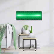 Quadro Decorativo em Tela Multicolor 30x90cm com Moldura de Pinho - Arte Moderna para Decoração de Interiores