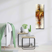 Quadro Decorativo em Tela Multicolor 30x90cm com Moldura de Pinho - Arte Moderna para Decoração de Interiores