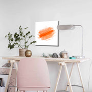 Quadro Decorativo em Tela 45x45cm - Pintura Multicolor com Moldura de Pinho Natural