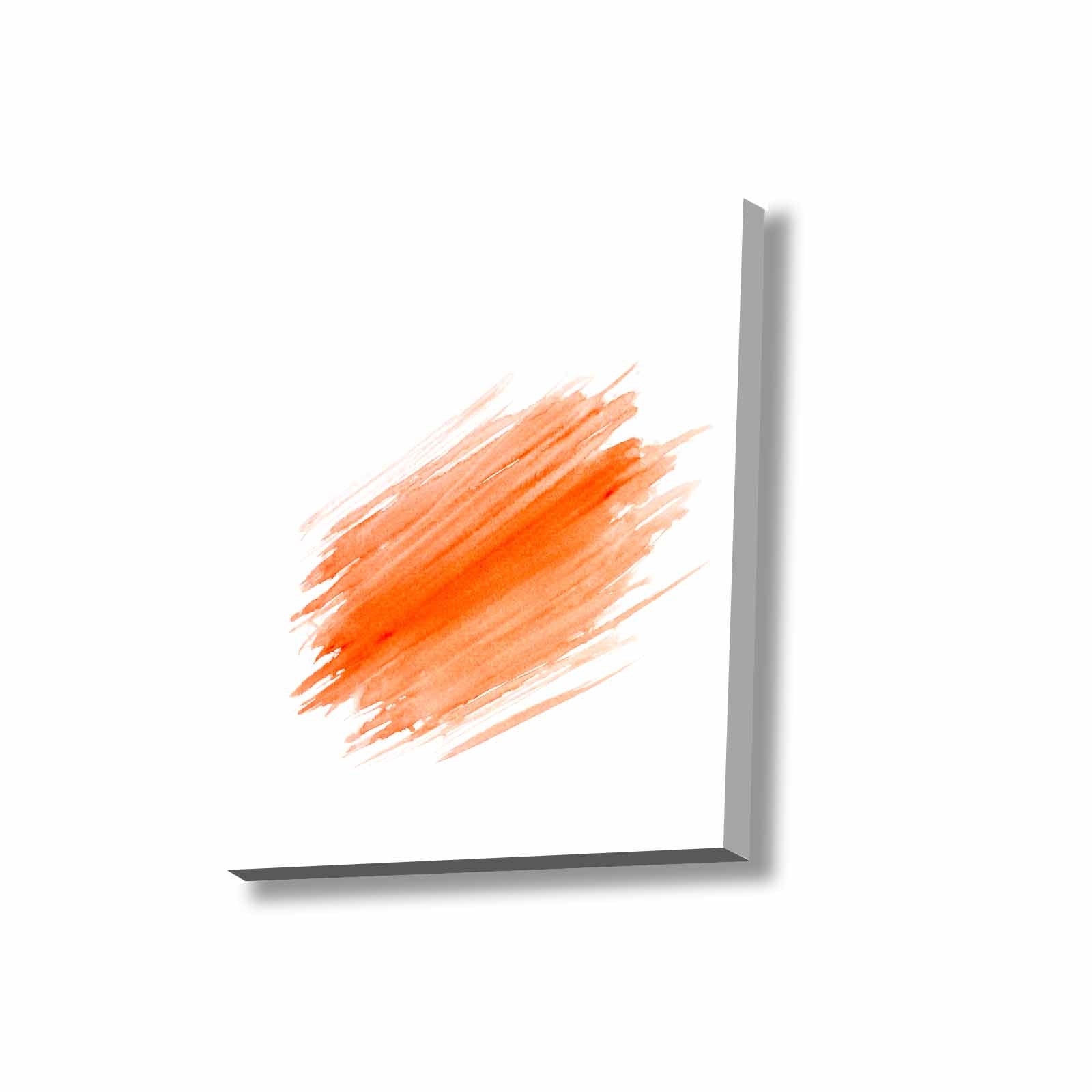 Quadro Decorativo em Tela 45x45cm - Pintura Multicolor com Moldura de Pinho Natural