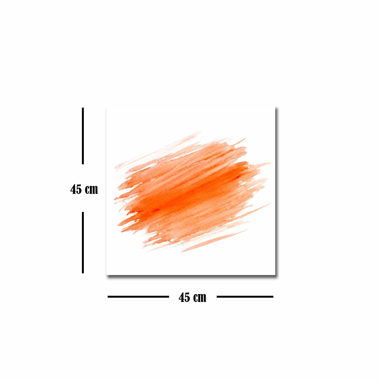 Quadro Decorativo em Tela 45x45cm - Pintura Multicolor com Moldura de Pinho Natural