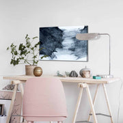 Quadro Decorativo em Tela 45x70cm - Pintura Multicolor com Moldura de Pinho Natural