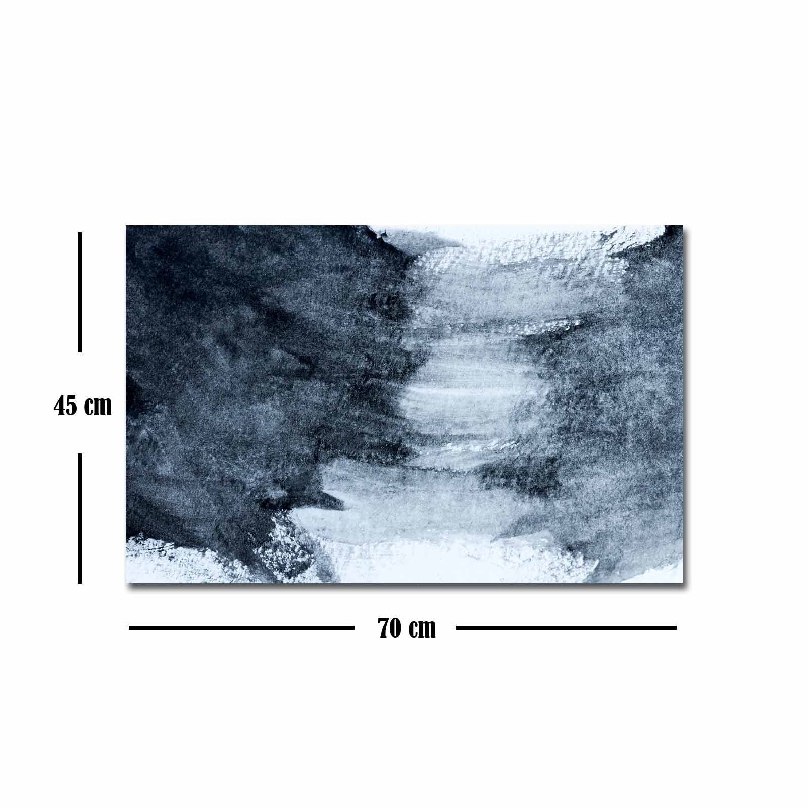 Quadro Decorativo em Tela 45x70cm - Pintura Multicolor com Moldura de Pinho Natural