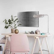 Quadro Decorativo em Tela 45x70cm - Pintura Multicolor com Moldura de Pinho Natural