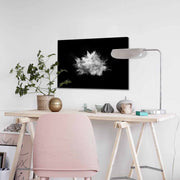 Quadro Decorativo em Tela 45x70cm - Pintura Multicolor com Moldura de Pinho Natural