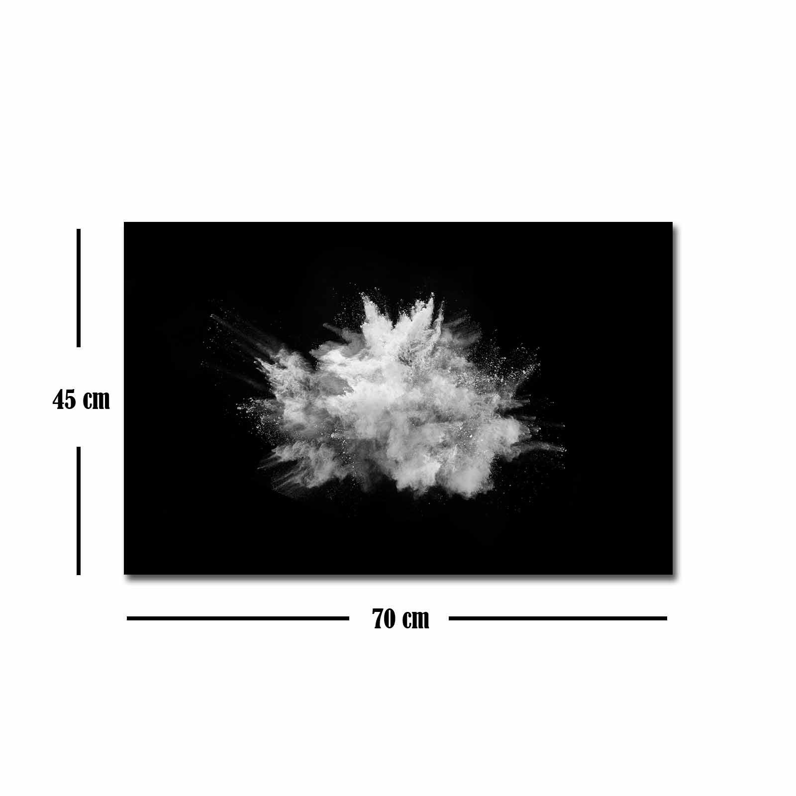 Quadro Decorativo em Tela 45x70cm - Pintura Multicolor com Moldura de Pinho Natural