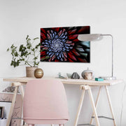 Quadro Decorativo em Tela 45x70cm - Pintura Multicolor com Moldura de Pinho Natural