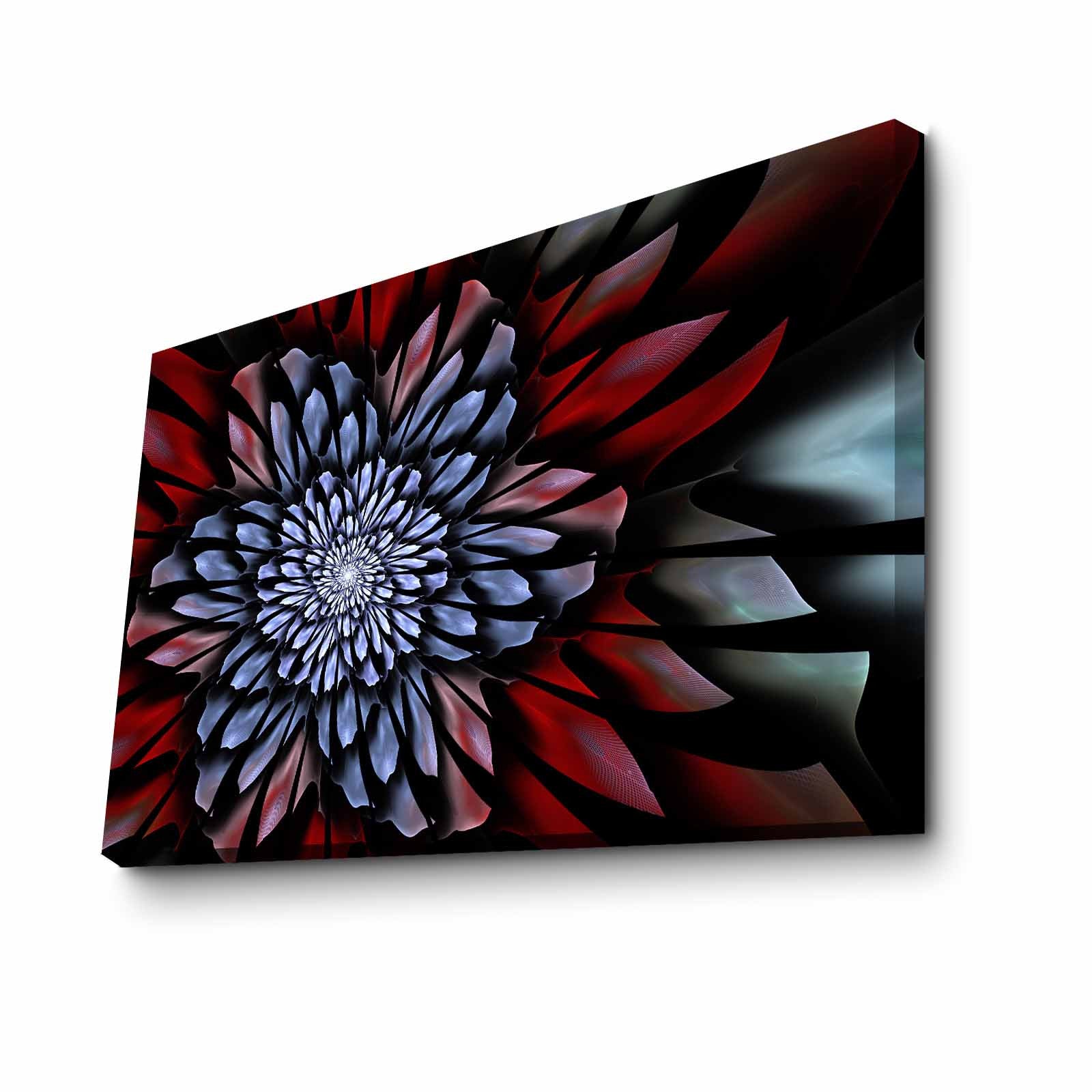 Quadro Decorativo em Tela 45x70cm - Pintura Multicolor com Moldura de Pinho Natural