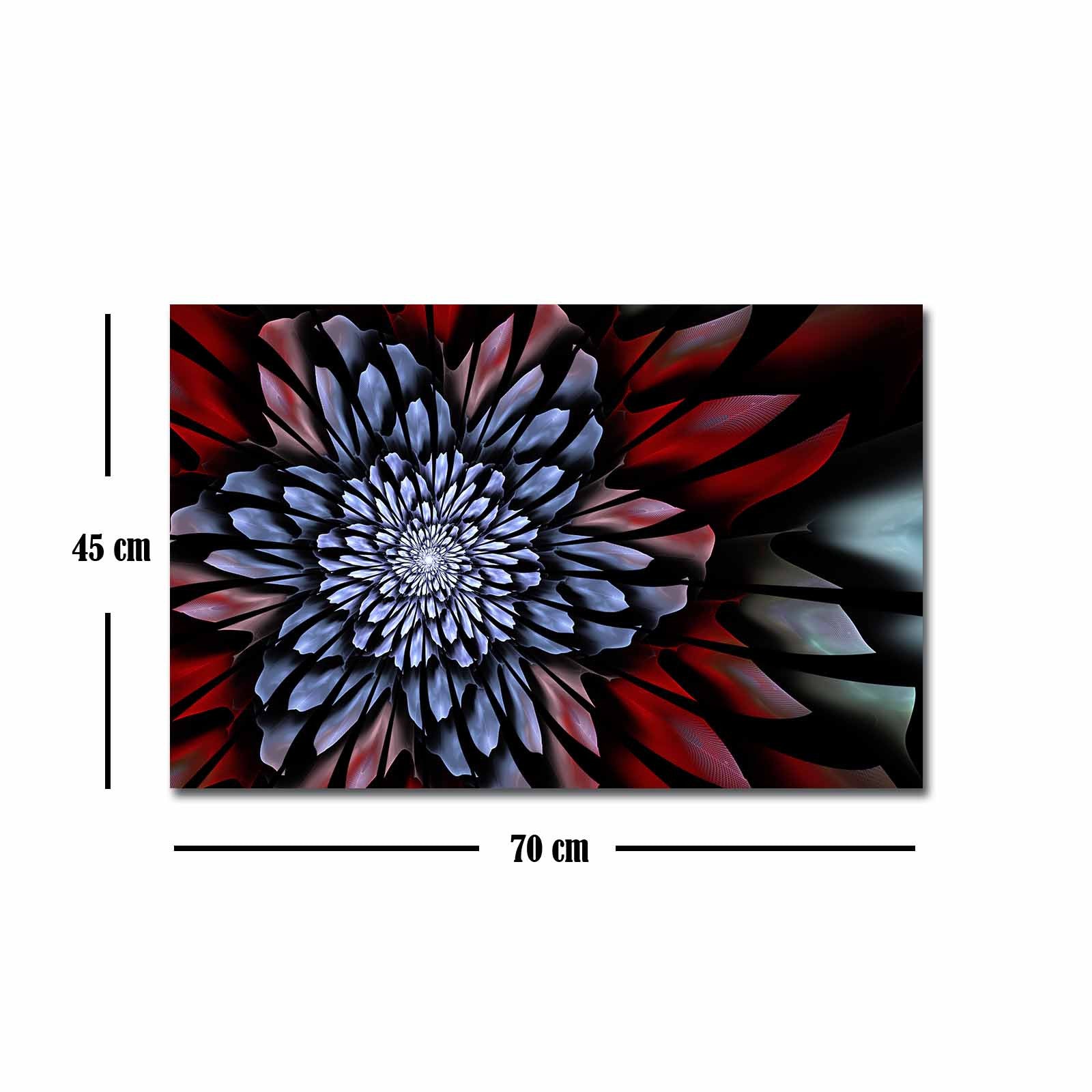 Quadro Decorativo em Tela 45x70cm - Pintura Multicolor com Moldura de Pinho Natural