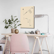 Quadro Decorativo em Tela 45x70cm - Pintura Multicolor com Moldura de Pinho Natural