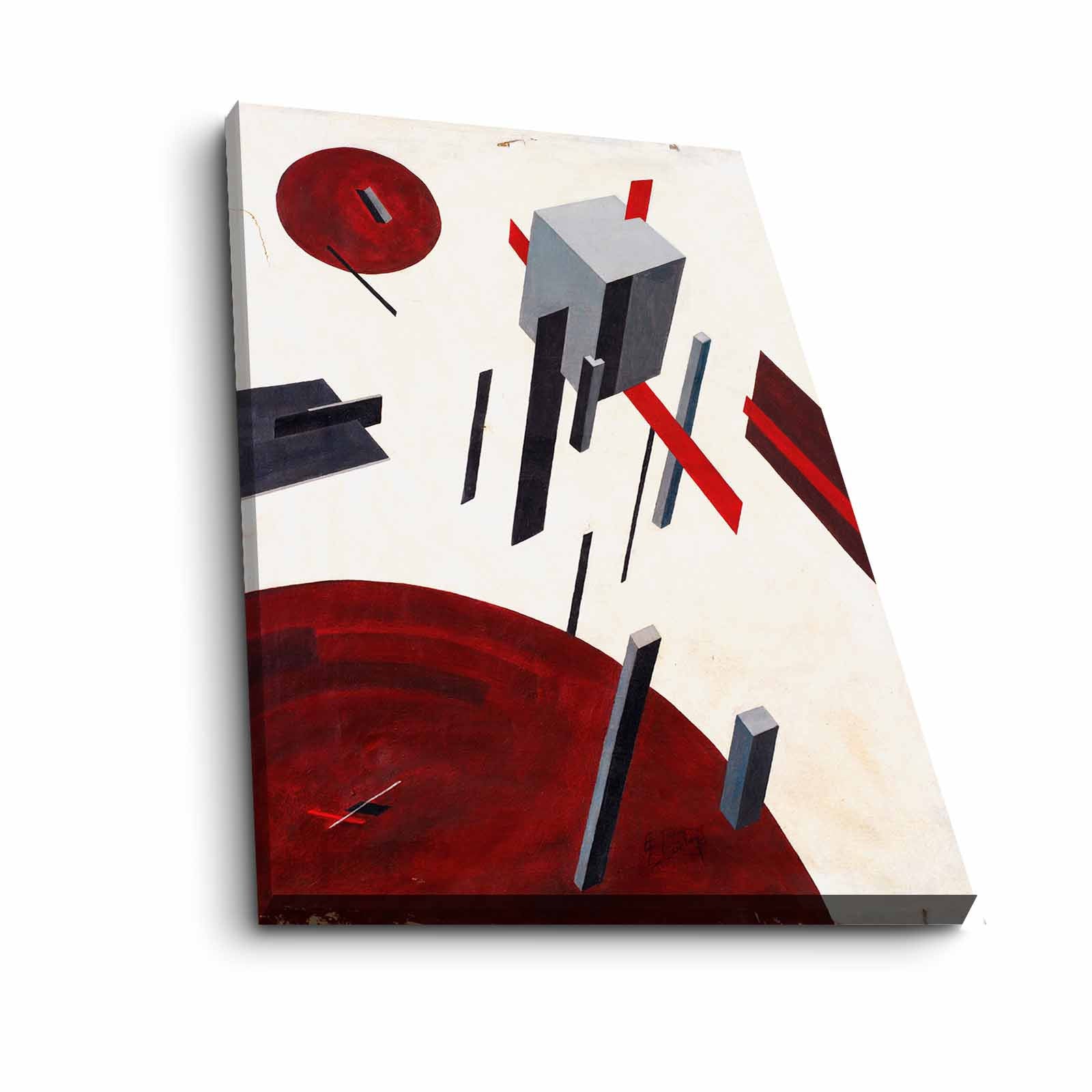 Quadro Decorativo em Tela 45x70cm - Pintura Multicolor com Moldura de Pinho Natural