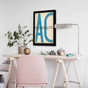 Quadro Decorativo em Tela 45x70cm - Pintura Multicolor com Moldura de Pinho Natural