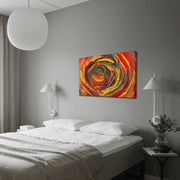 Quadro Decorativo em Tela 70x100cm - Moldura Pinho Maciço - Arte Multicolor para Decoração de Interiores