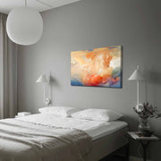 Quadro Decorativo em Tela 70x100cm - Moldura Pinho Maciço - Arte Multicolor para Decoração de Interiores