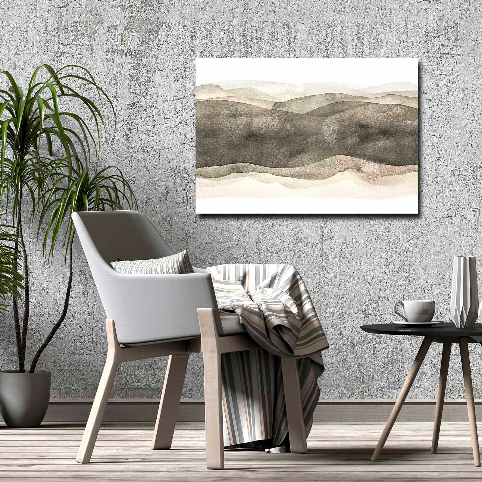 Quadro Decorativo em Tela 70x100cm - Moldura Pinho Maciço - Arte Multicolor para Decoração de Interiores