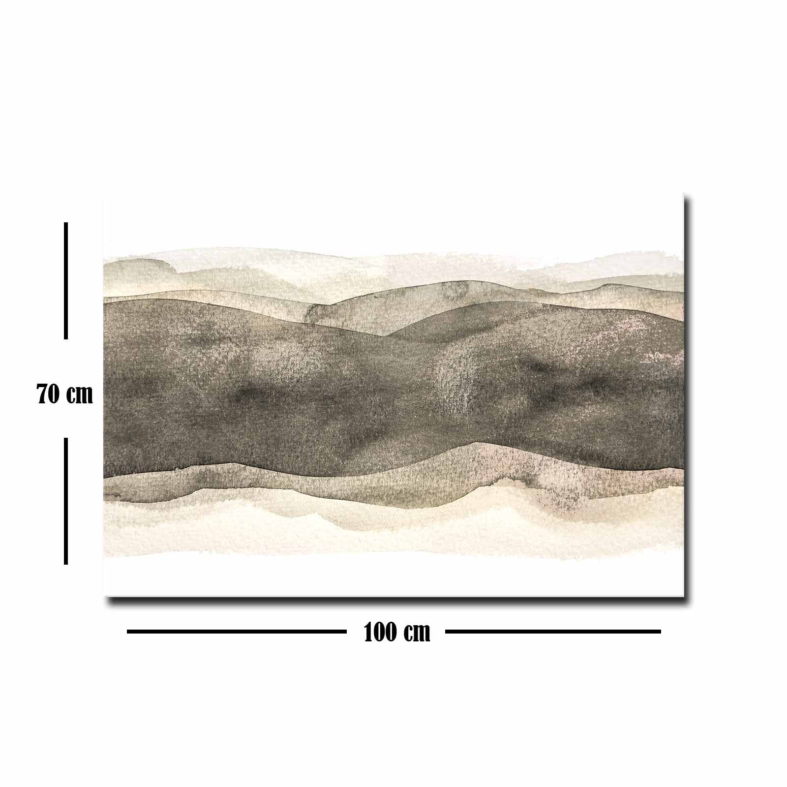 Quadro Decorativo em Tela 70x100cm - Moldura Pinho Maciço - Arte Multicolor para Decoração de Interiores