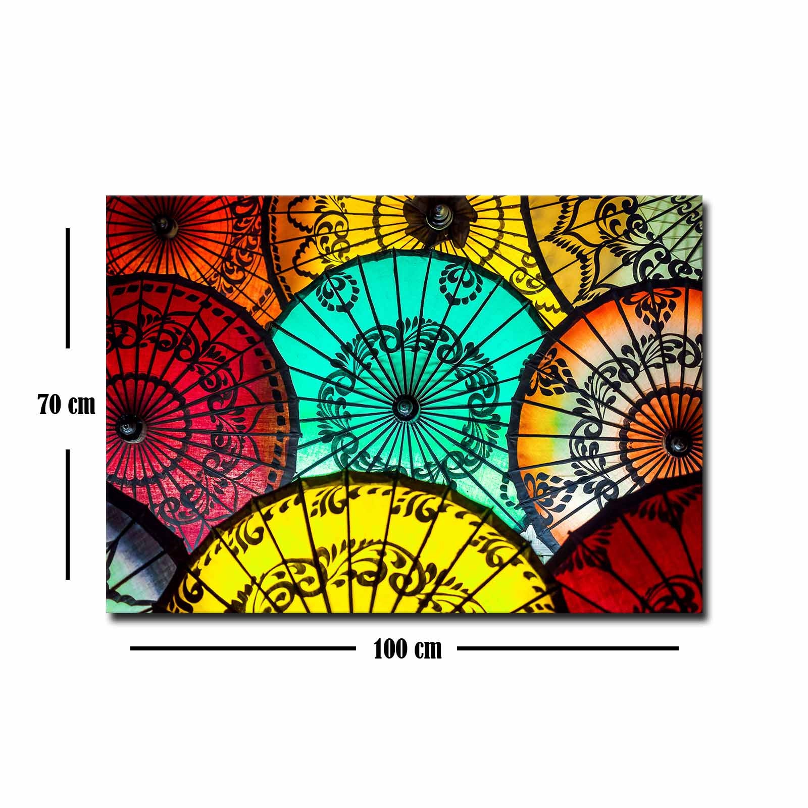 Quadro Decorativo em Tela 70x100cm - Moldura Pinho Maciço - Arte Multicolor para Decoração de Interiores