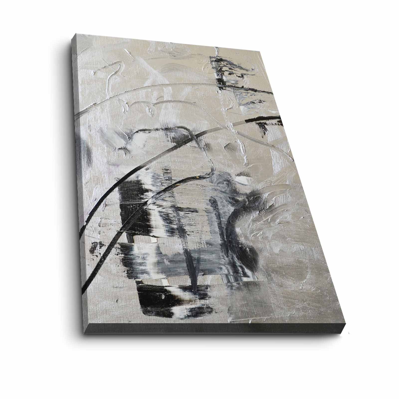 Quadro Decorativo em Tela 70x100cm - Moldura Pinho Maciço - Arte Multicolor para Decoração de Interiores