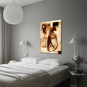 Quadro Decorativo em Tela 70x100cm - Moldura Pinho Maciço - Arte Multicolor para Decoração de Interiores