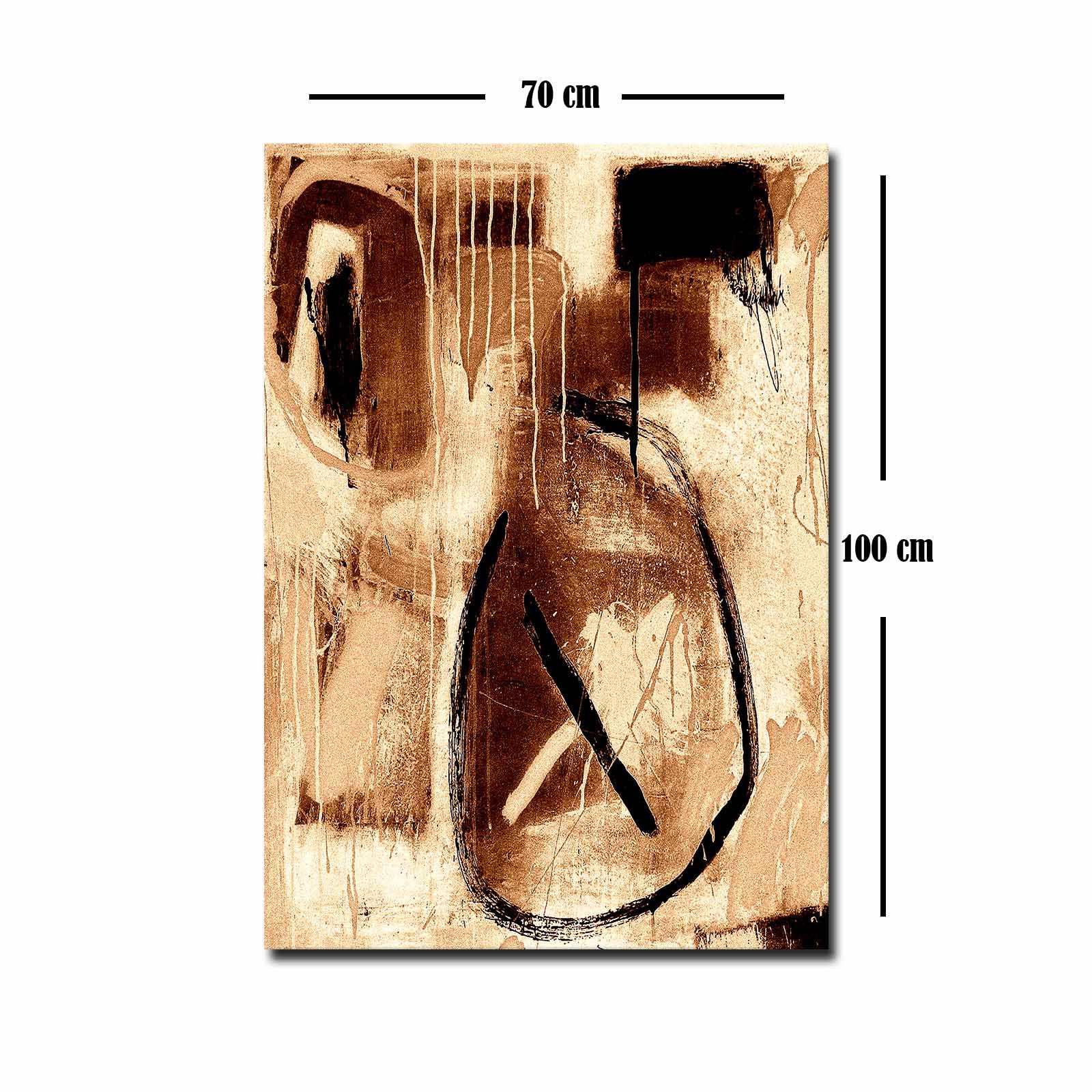 Quadro Decorativo em Tela 70x100cm - Moldura Pinho Maciço - Arte Multicolor para Decoração de Interiores