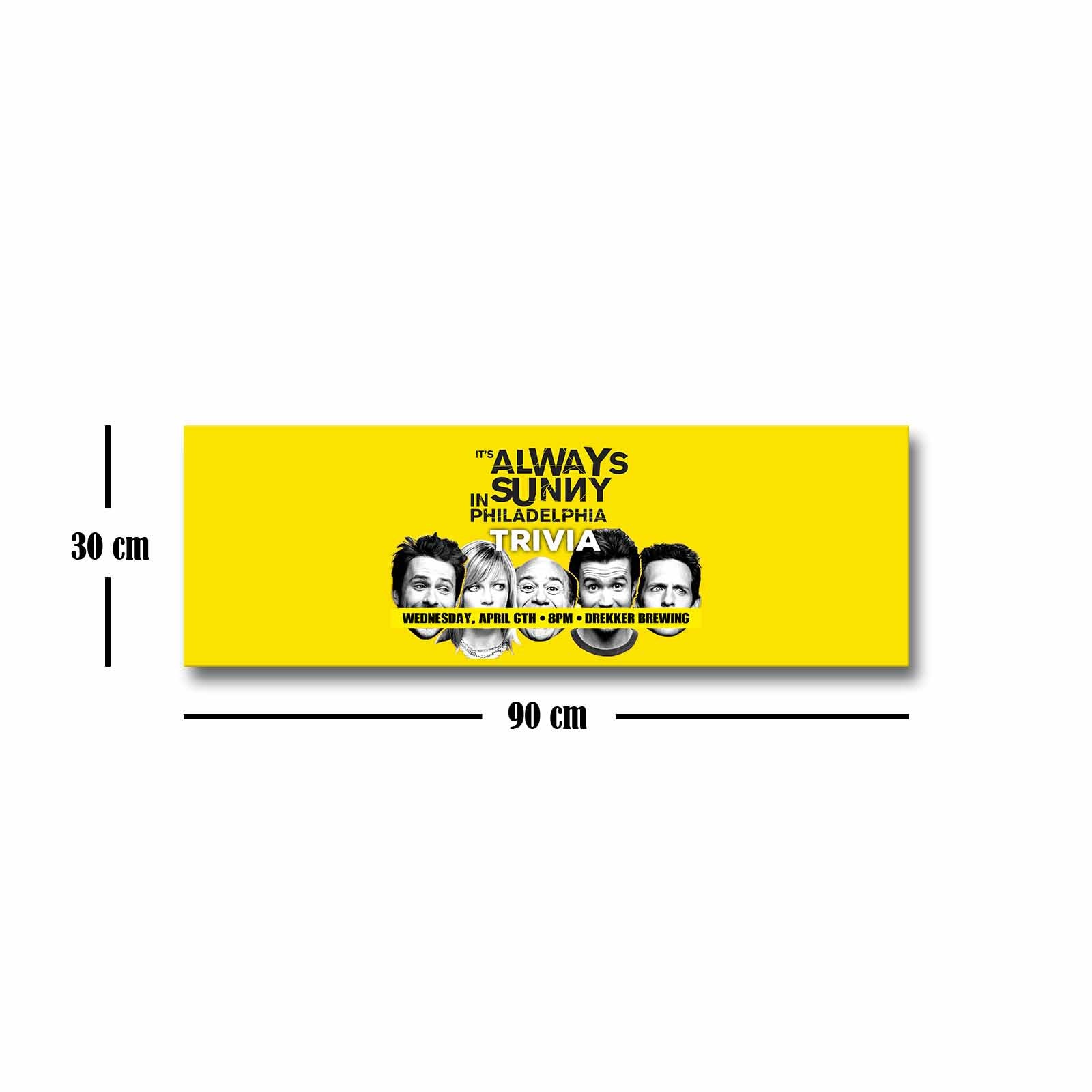 Quadro Decorativo em Tela Multicolor 30x90cm com Moldura de Pinho - Arte Moderna para Decoração de Interiores