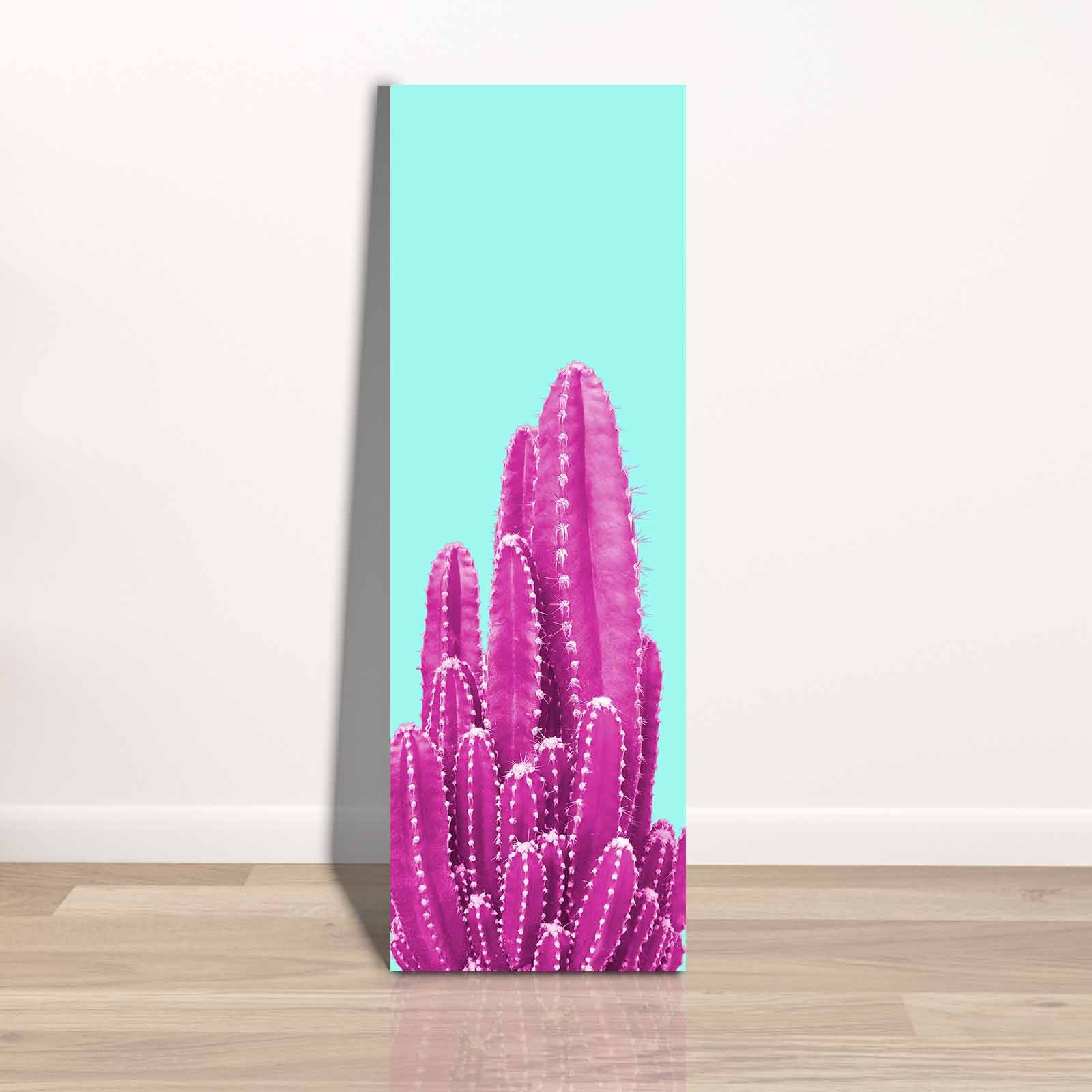 Quadro Decorativo em Tela Multicolor 30x90cm com Moldura de Pinho - Arte Moderna para Decoração de Interiores