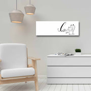 Quadro Decorativo em Tela Multicolor 30x90cm com Moldura de Pinho - Arte Moderna para Decoração de Interiores