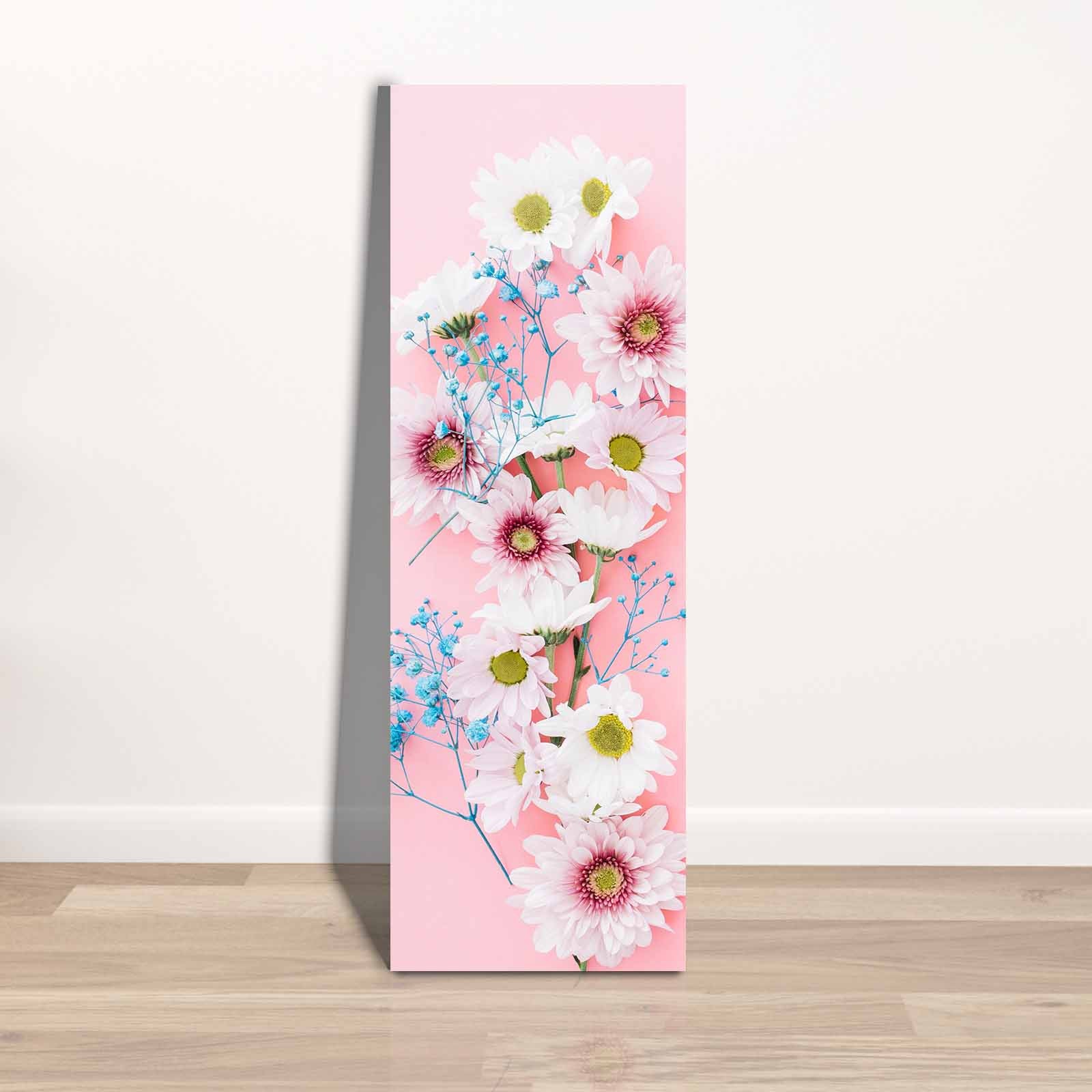 Quadro Decorativo em Tela Multicolor 30x90cm com Moldura de Pinho - Arte Moderna para Decoração de Interiores