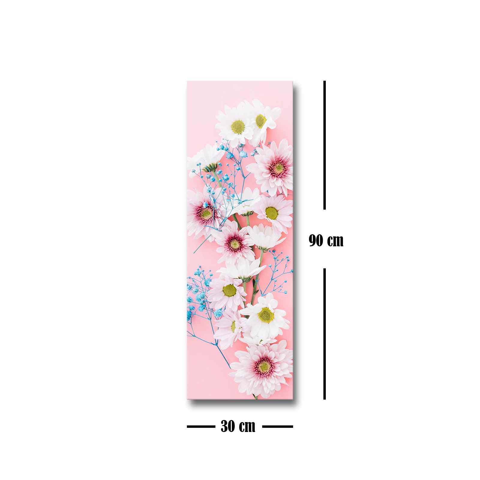 Quadro Decorativo em Tela Multicolor 30x90cm com Moldura de Pinho - Arte Moderna para Decoração de Interiores