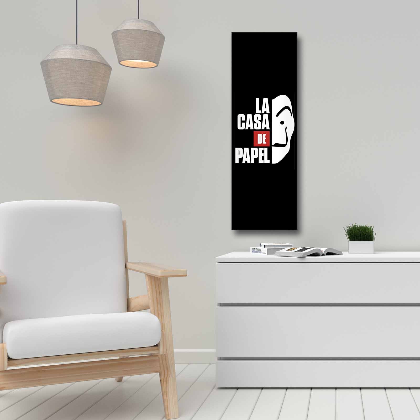 Quadro Decorativo em Tela Multicolor 30x90cm com Moldura de Pinho - Arte Moderna para Decoração de Interiores