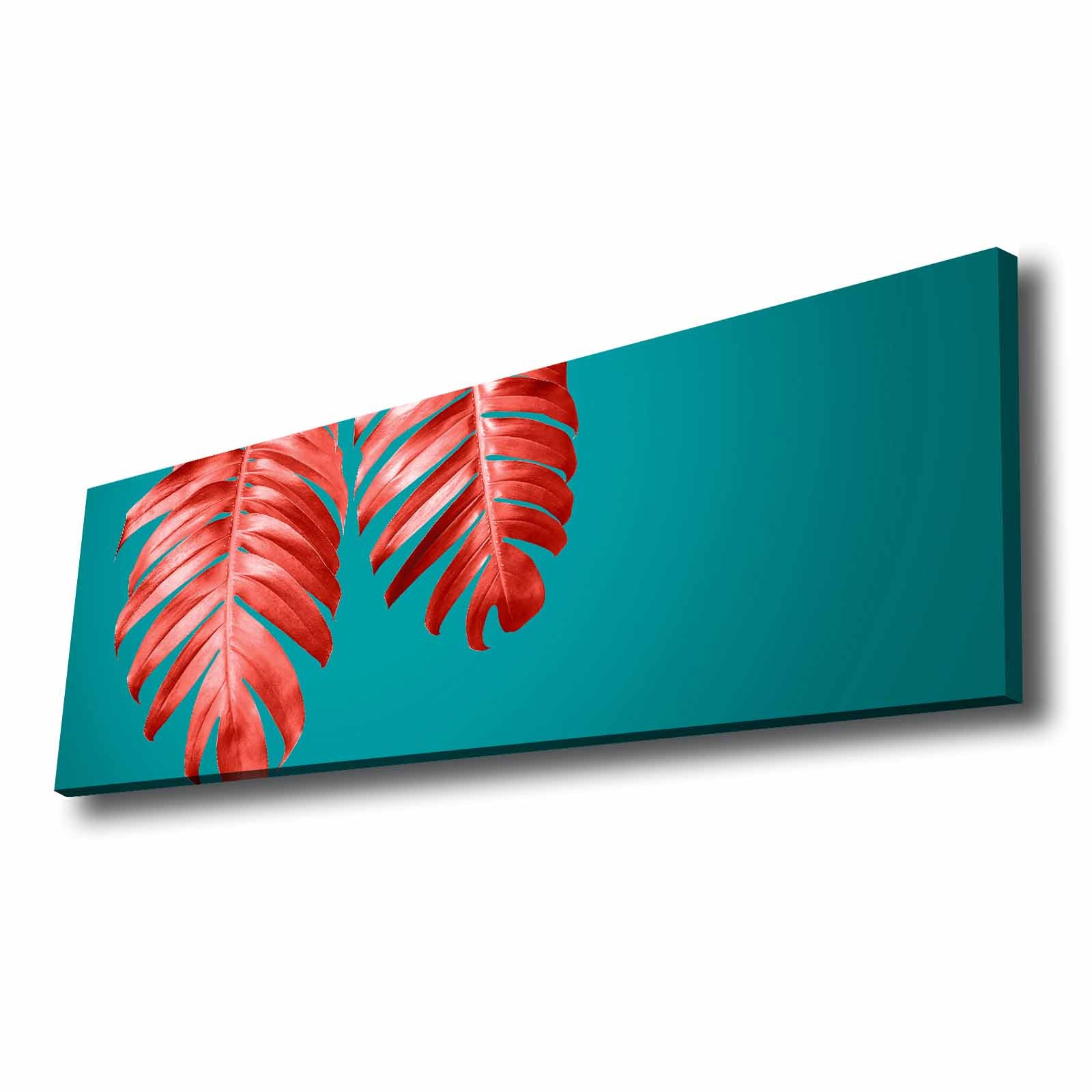 Quadro Decorativo em Tela Multicolor 30x90cm com Moldura de Pinho - Arte Moderna para Decoração de Interiores
