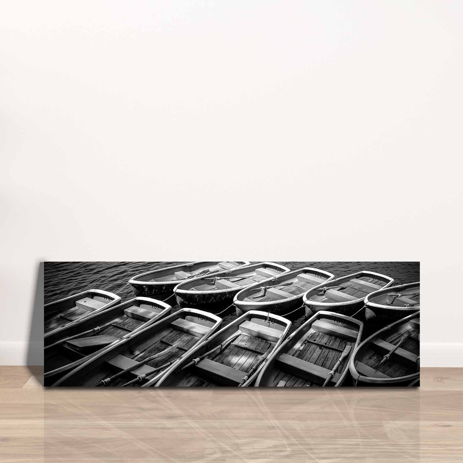 Quadro Decorativo em Tela Multicolor 30x90cm com Moldura de Pinho - Arte Moderna para Decoração de Interiores