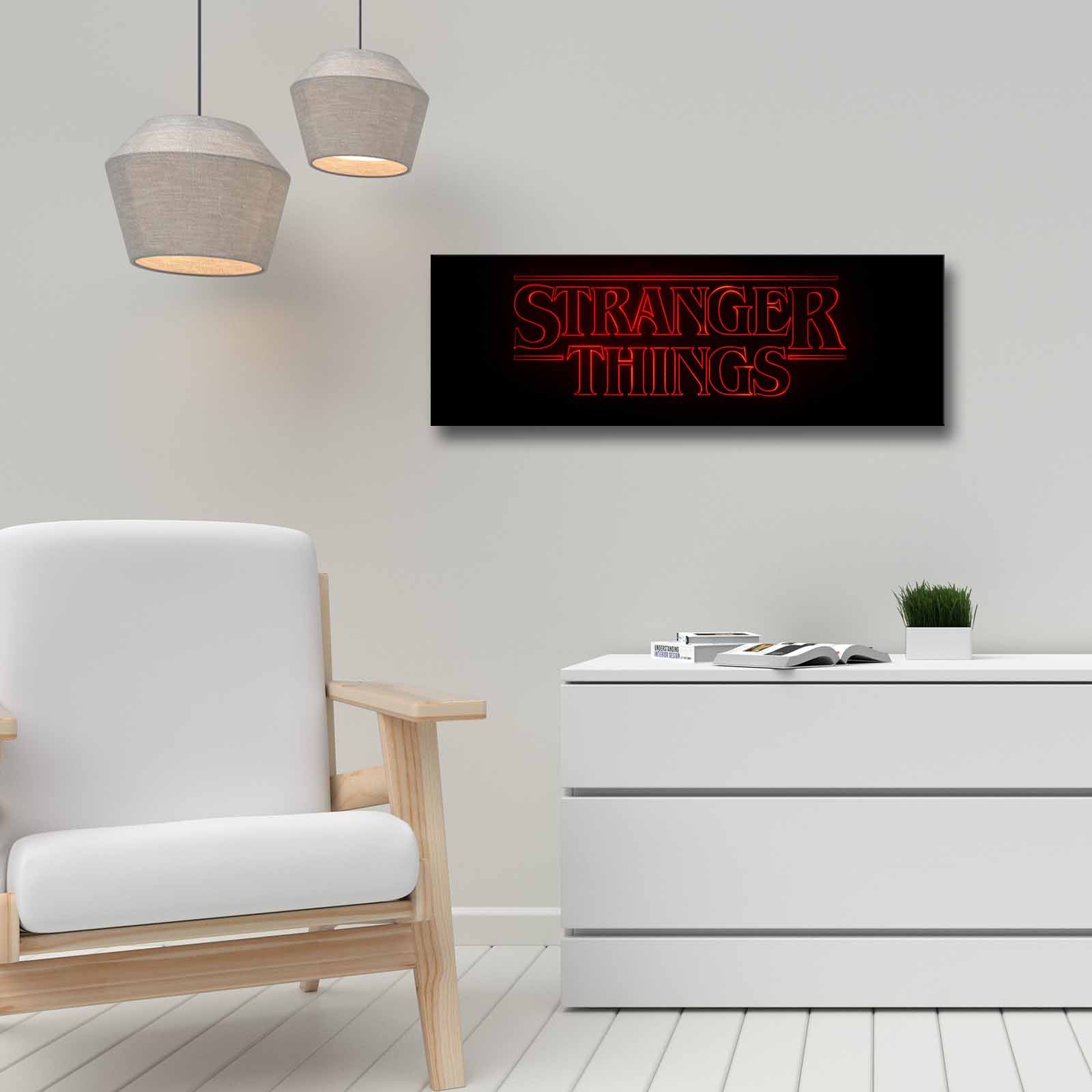 Quadro Decorativo em Tela Multicolor 30x90cm com Moldura de Pinho - Arte Moderna para Decoração de Interiores